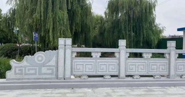 吉林省 芝麻灰桥栏杆、河道栏杆安装效果