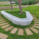 吉林省 芝麻白光面整石坐凳