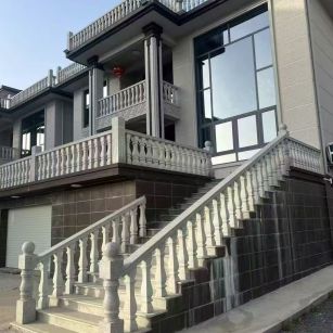 吉林省 芝麻白别墅阳台栏杆，楼梯栏杆
