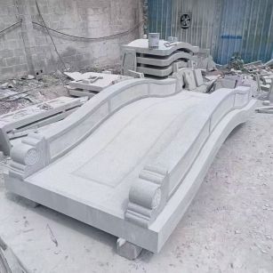 吉林省 芝麻灰花岗岩园林景观 小石桥