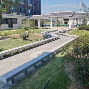 吉林省 芝麻灰小区坐凳&栏杆安装效果