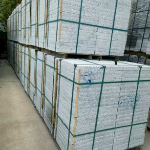 吉林省 大花芙蓉白火烧成品，市政园林广场地铺石