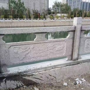 吉林省 芙蓉白大花桥梁、河道，石材栏杆、围栏、护栏