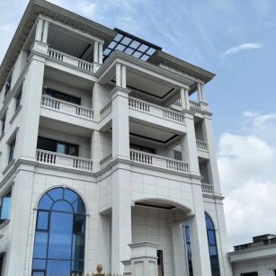 吉林省芝麻白别墅干挂效果展示