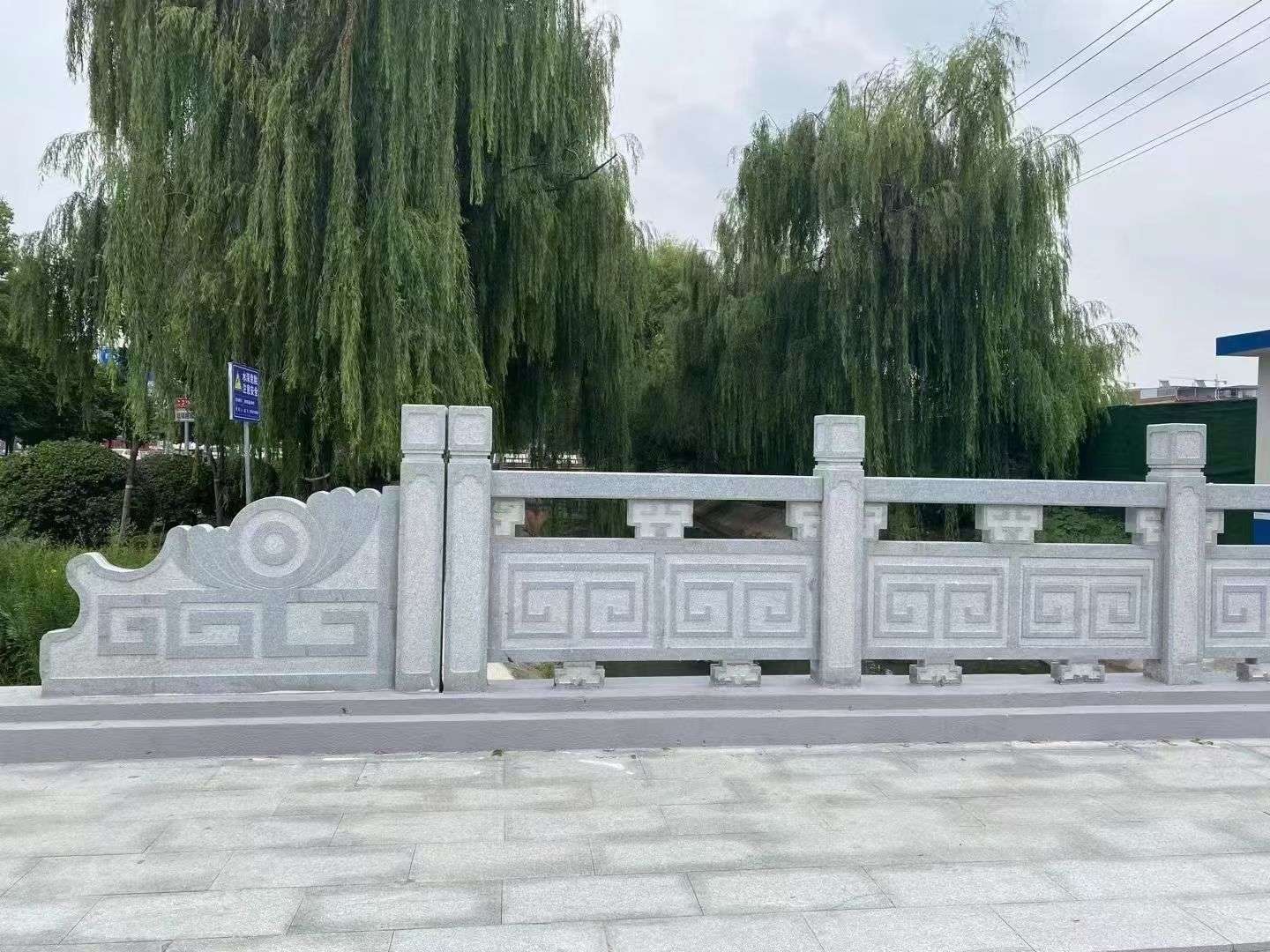 吉林省 芝麻灰桥栏杆、河道栏杆安装效果