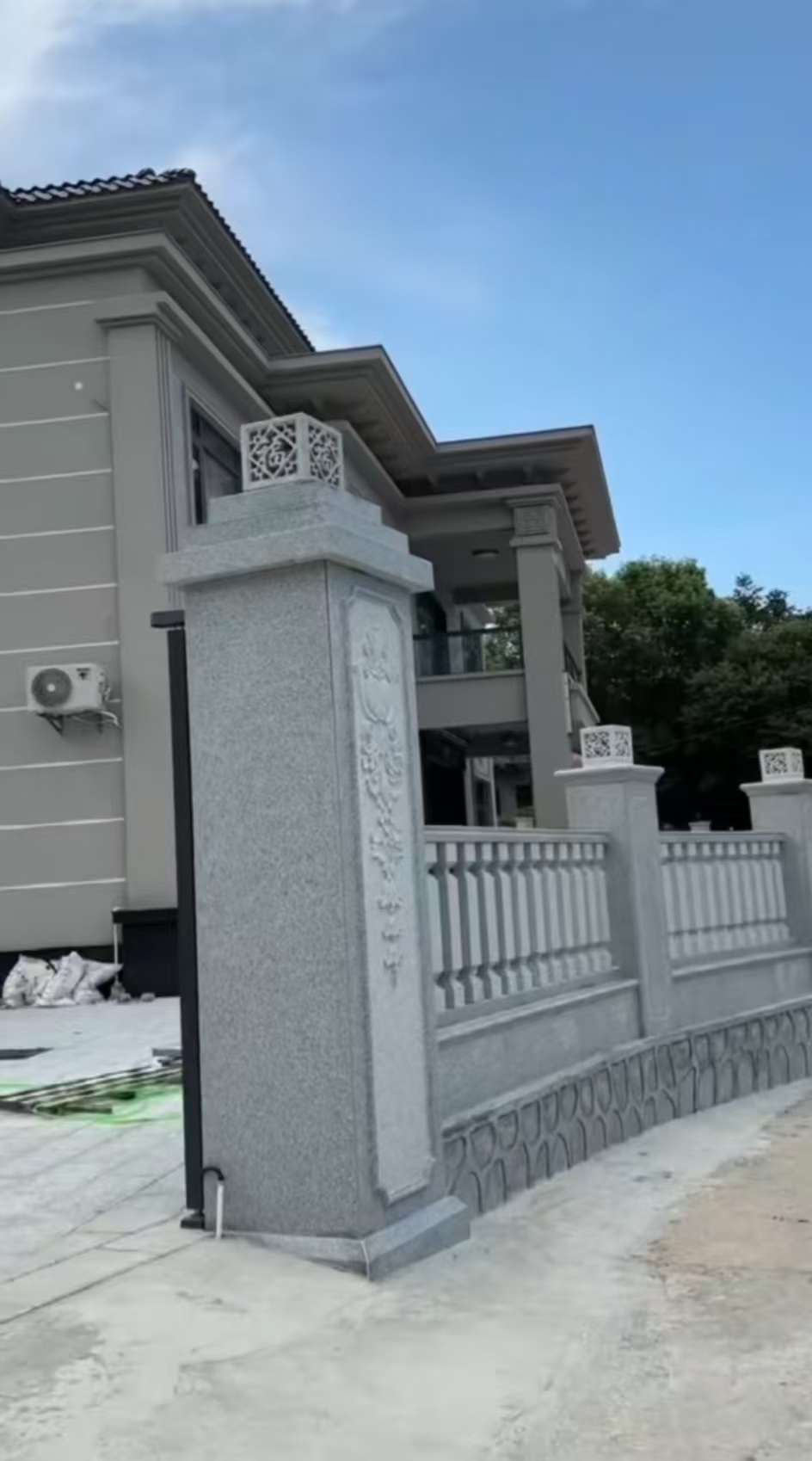 吉林省 芝麻白别墅围墙栏杆，私人订制